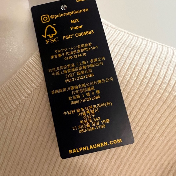 Ralph Lauren Cream sweater pleated long sleeve dress. - Picture 6 of 11